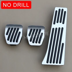 LHD Aluminium Manual Gas Brake Clutch Pedal Pad Covers Kit For BMW 3 5 Series X3 Z4 E89 E90 E91 E92 F07 F10 F11 F25