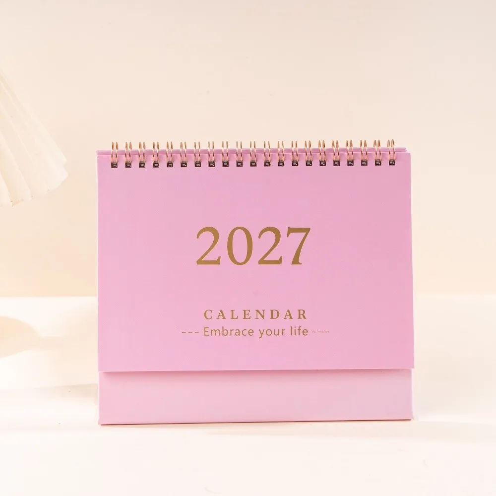 Writeable Memo Standing 2027 Desktop Desk Calendar Portable Foldable Table Calendar Academic Planner Office Supply