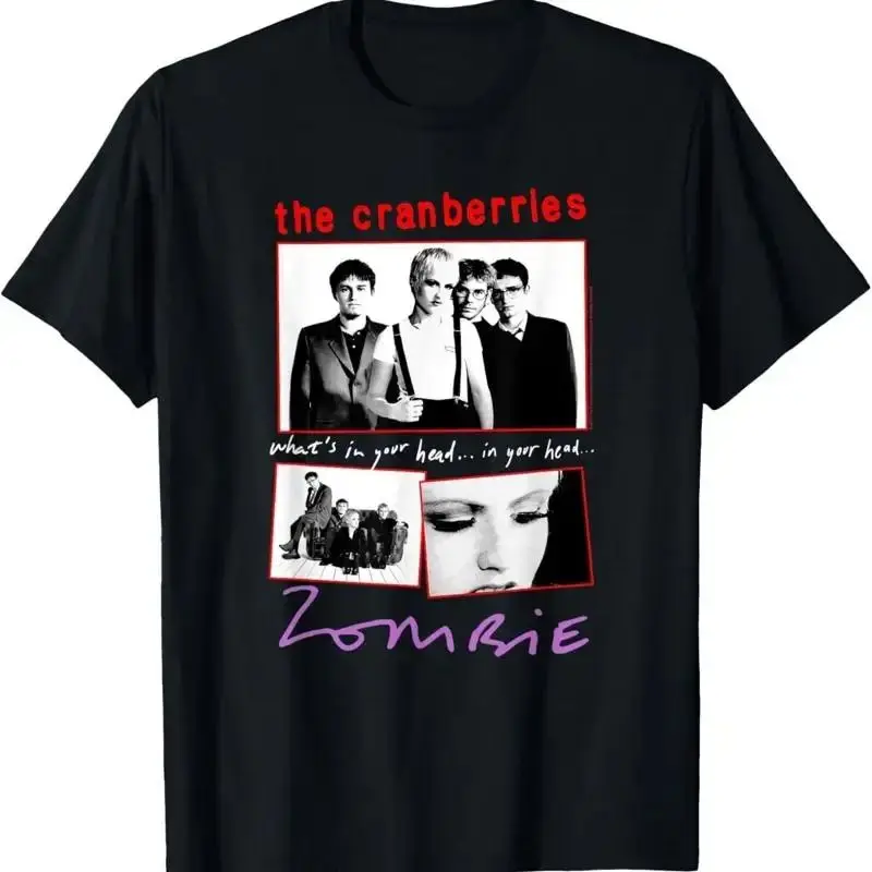 Rock-Punk-Tops The Cranberries No Need To Argue World Tour 1995 Vintage T-Shirt Zombie 1994, Alternative Indie 90er Streetwear – Detail 4