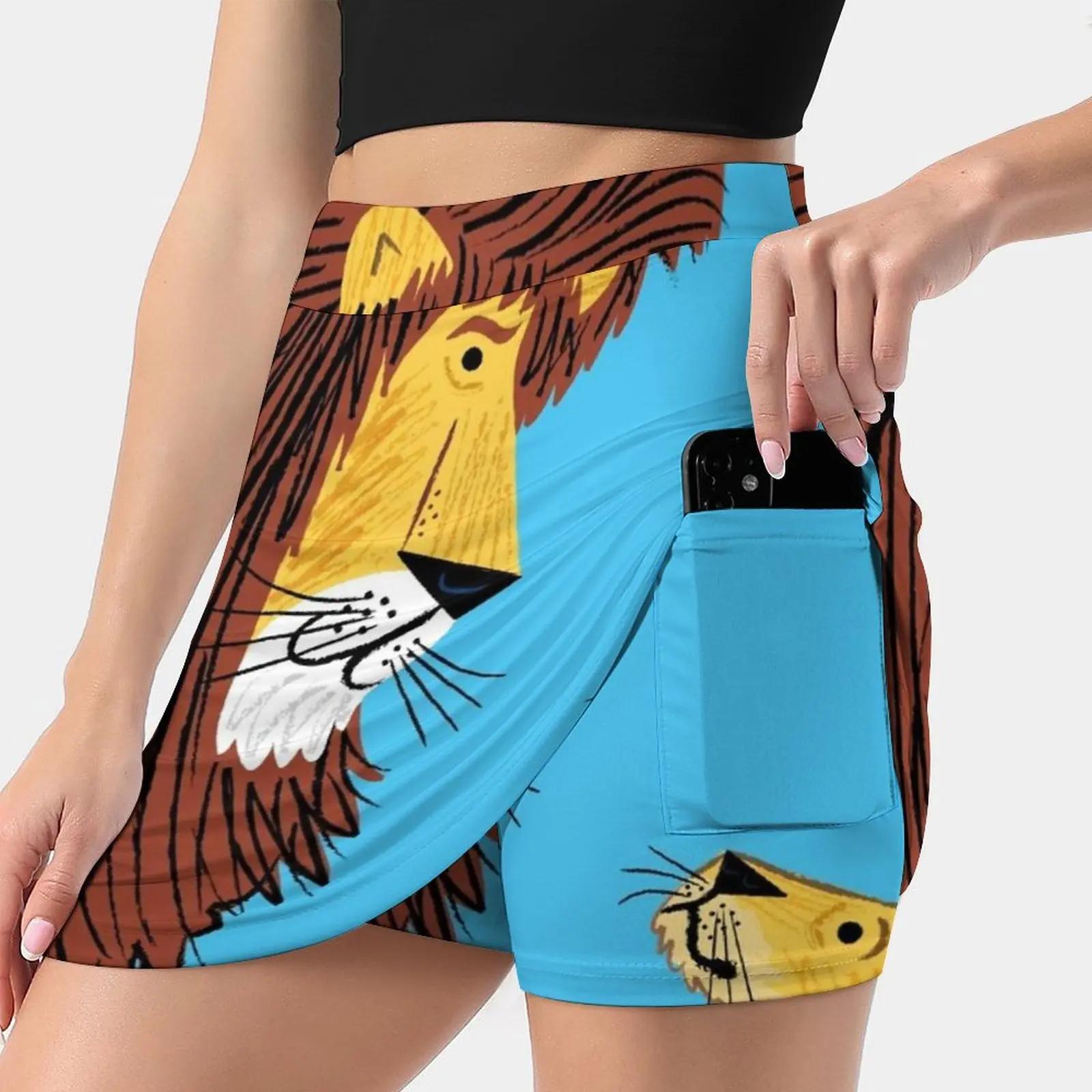 Listen To The Lion Women's skirt Aesthetic skirts New Fashion Short Skirts Lions Lion Animals Nature Wildlife Wild Lions Mane