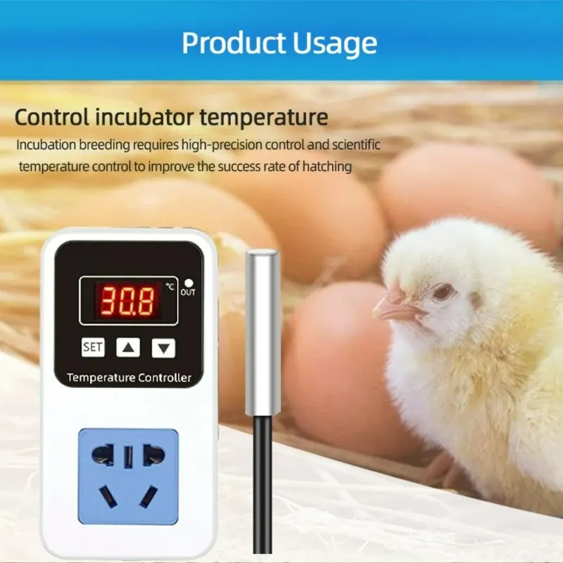 Picture 4: Customizable temperature Controller AC110/220V LED Display Digital  Thermostat 1500W Smart Microcomputer Precise Temperature