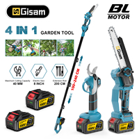 Gisam Brushless Telescoping Pole Electric Chainsaw Scissors 4in1 High Branch Saw Garden Pruning Tool For makita 18V battery pins