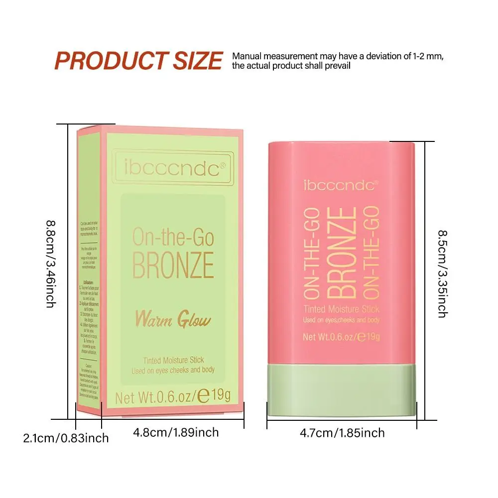 Bâton bronzant d'ombre de Contour exquis, outils cosmétiques, maquillage longue durée pour le visage, teinte lisse et naturelle Portable