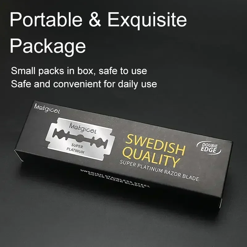 Лезвия для бритвы с двойной кромкой, лезвия из нержавеющей стали для складного ножа с бритьем и удалением волос, 100/50/30 шт.