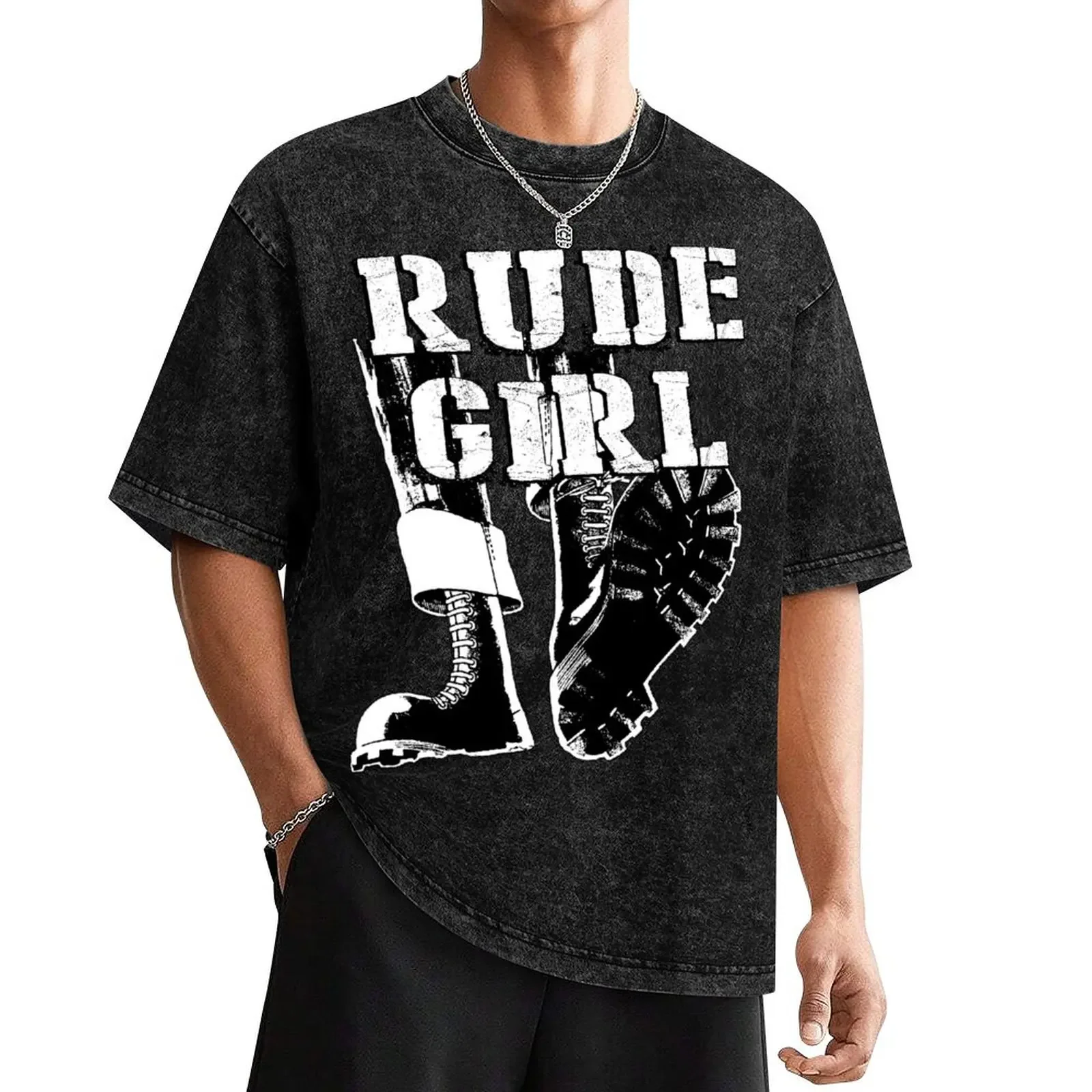 RUDE GIRL T-Shirt sublime boys animal print cute tops oversized mens tall t shirts