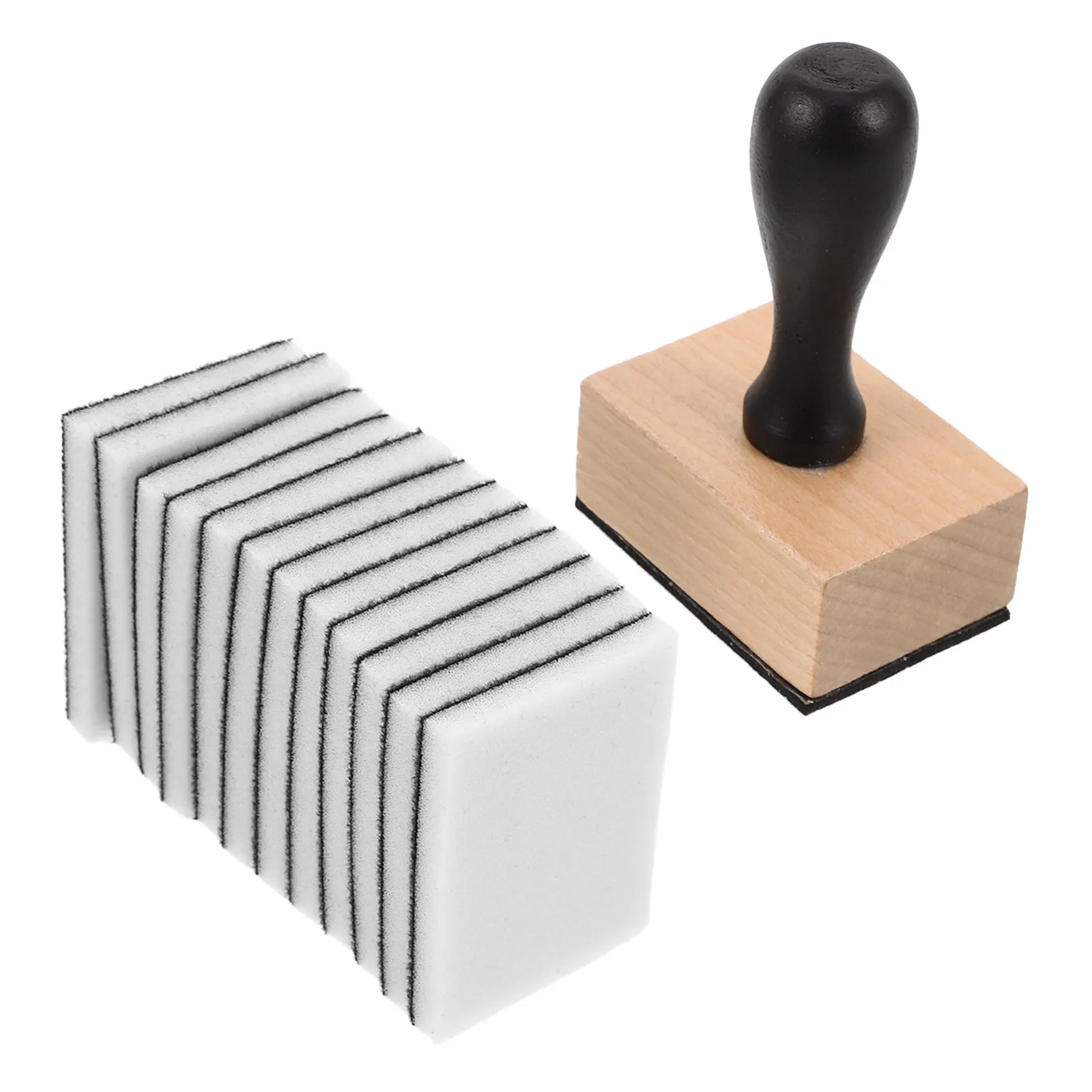 Mini-Tintenmischwerkzeug-Set, runde Schaumstoffpads, Ersatz-Holzgriff für Distressing, Zeichnen, Mischen, DIY-Bastelbedarf, Karten