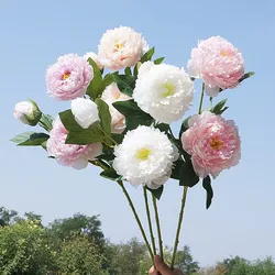 29.1 Inch Yangfei Peony Artificial Flower for Home Decoration Wedding Studio Soft Furnishing