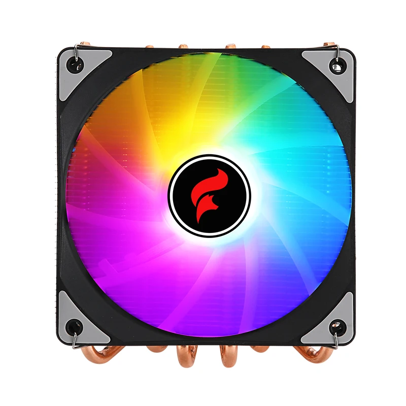 HNHU Kipas 120Mm 4pin/PWM Pendingin CPU Horisontal PC Bisu 6 Pipa Panas Pendingin Udara Kompatibel LGA115x 2011 1200 1700 AMD X79 X99 2066