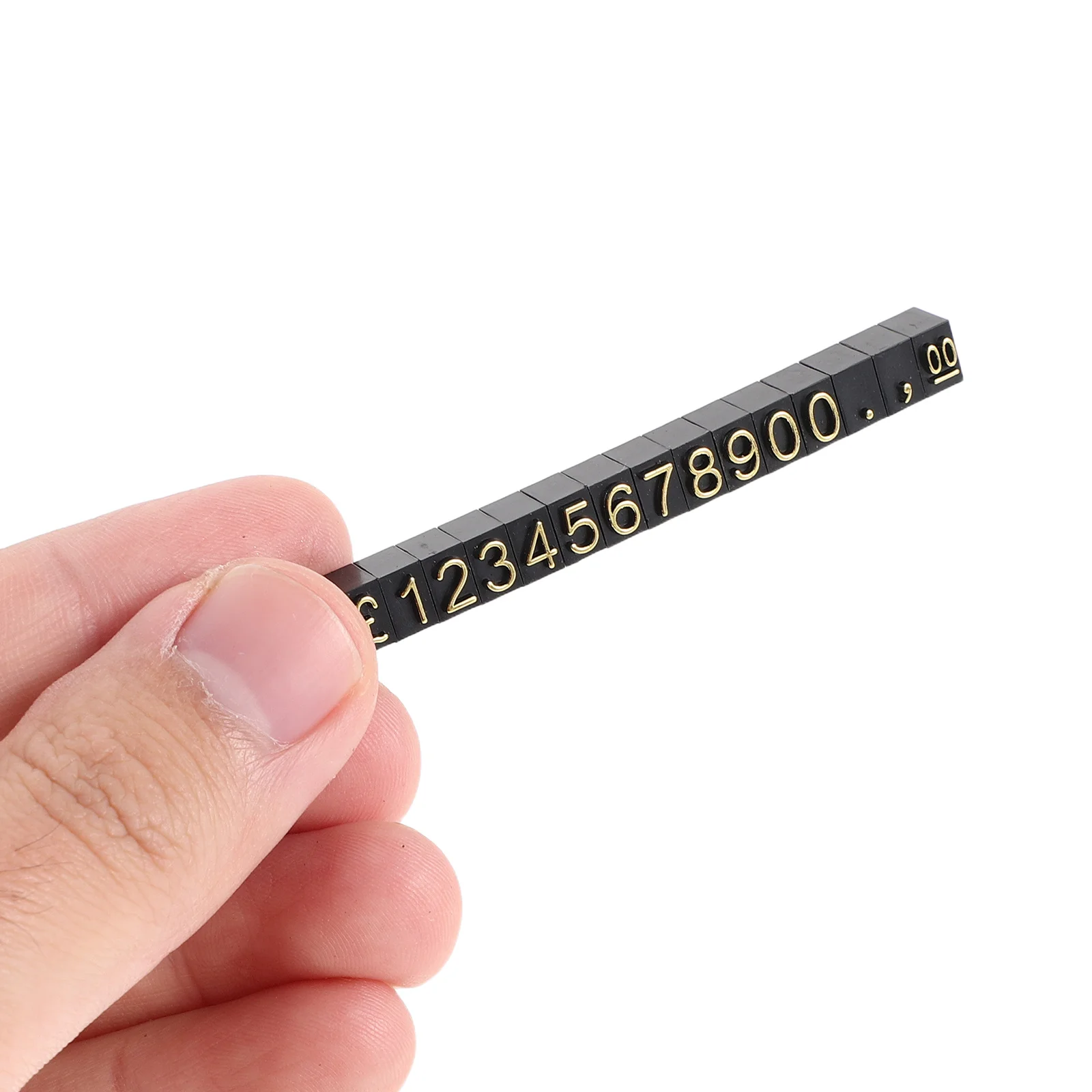 

5 set Gold Shop Price Display Cubes Flexible For Jewelry Counters Sturdy Plastic Sale Display Stand