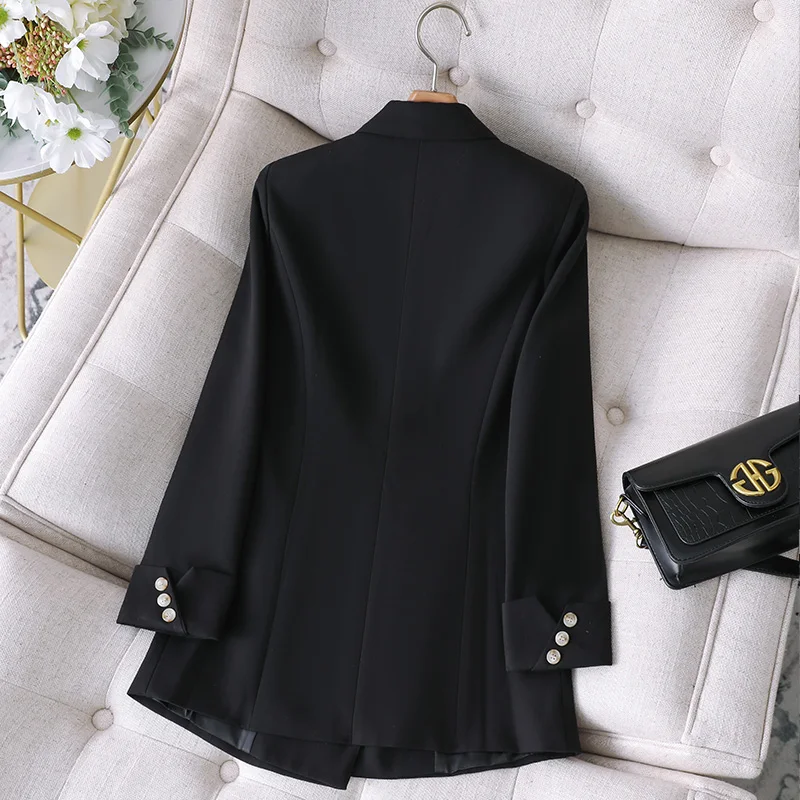 Fashion Blazers Coats women's Long-Sleeved Spring Autumn 2024 New Slim Double Breasted Outerwear Tops Long-Sleeved Jacket Ladies