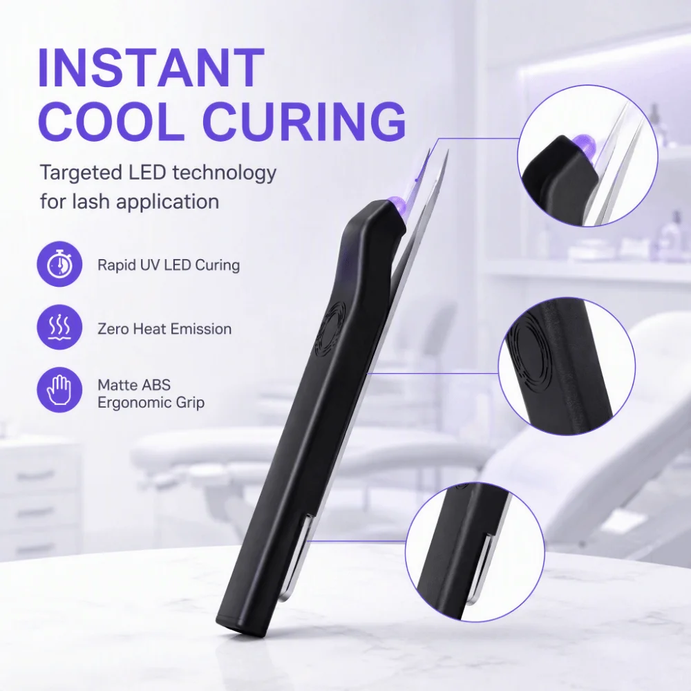 UV Curing Lash Tweezer Lamp Wireless Handheld Mini Size Eyelash Extension Lamp Fast Curing New Design UV LED Lamp Home Use