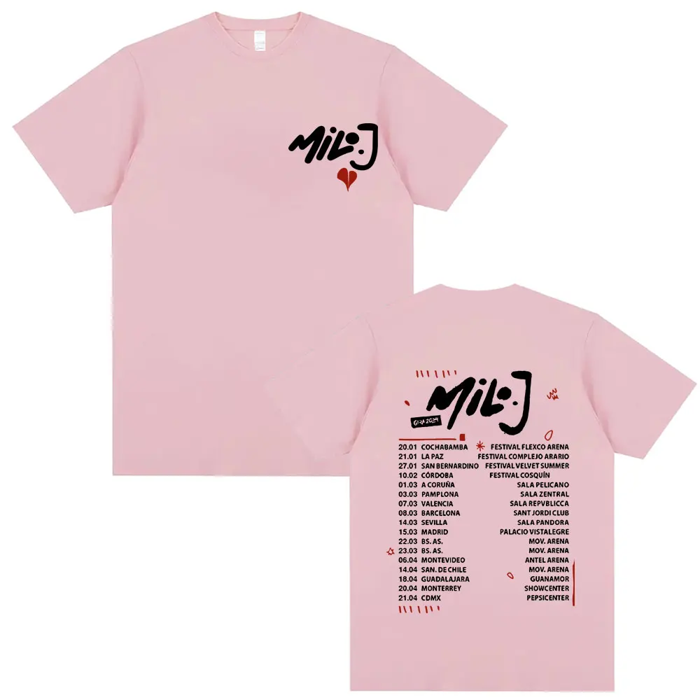 Rapper Milo J Concert Tour 2024 T-shirt Men Women\'s Fashion Music Oversized Cotton T Shirts Unisex Hip Hop Short Sleeve Tshirt