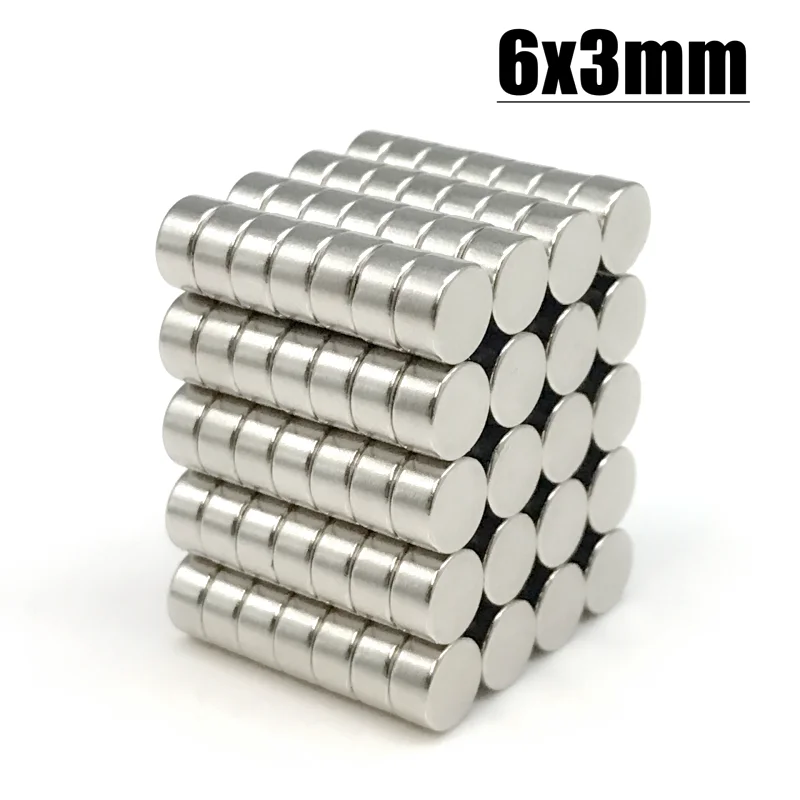 Neodymium magnet 6x3 Rare Earth small super Strong Round permanent 6*3mm fridge Electromagnet NdFeB nickle magnetic DISC imanes