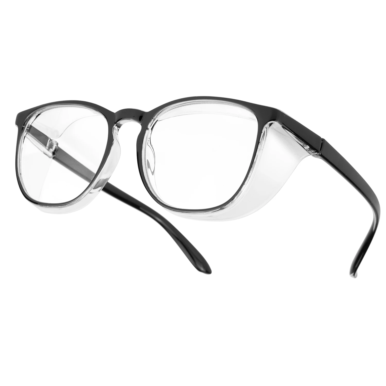 Blue-Light & UV Blocking Polycarbonate Safety Glasses Z87.1 Certified Scratch & Shatter-Proof with Top & Side Shield Model HM9