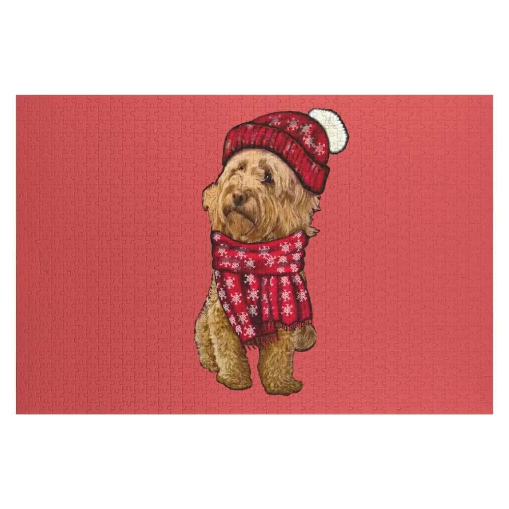 

Cute funny dogs wearing clothes Cavapoo Cavoodle puppy dog Jigsaw Puzzle Wooden Name Customized Kids Gift Puzzle