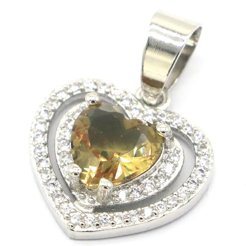 Buy 4 Get 1 Free 23x17mm Heart Shape Color Changing Zultanite Alexandrite Topaz Swiss Blue Topaz Pink Morganite Silver Pendant