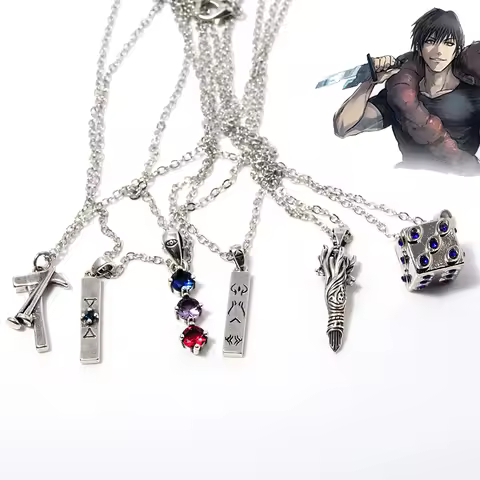 Anime Jujutsu Kaisen Fushiguro Toji Weapon Necklace Earrings Tenka no Gyouma Pendant Necklace for Men Women Jewelry Gifts