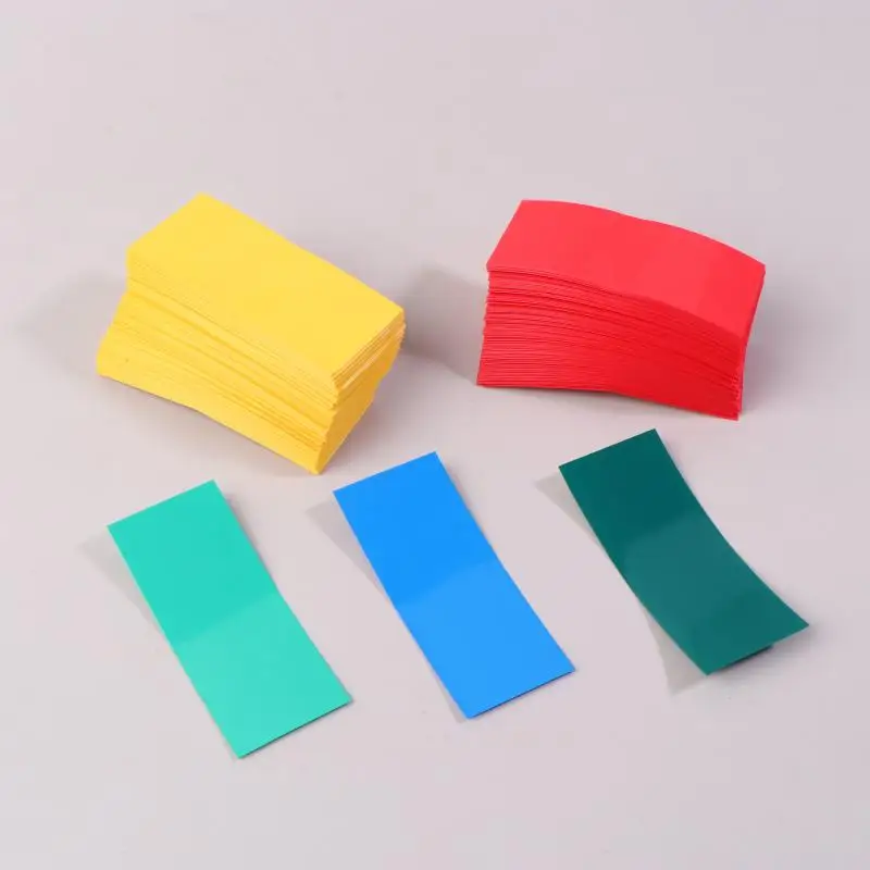 

100 шт. самоклеящийся изолятор, плоская термоусадочная трубка из ПВХ, обертка для батареи для литиевой батареи 18650, комплект термоусадочных трубок