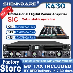 ShennDare 4x2800W Audio Professional Power Amplifier 4 Channels 1U Subwoofer Amplifier Class D Line Array Speaker Preamplifier