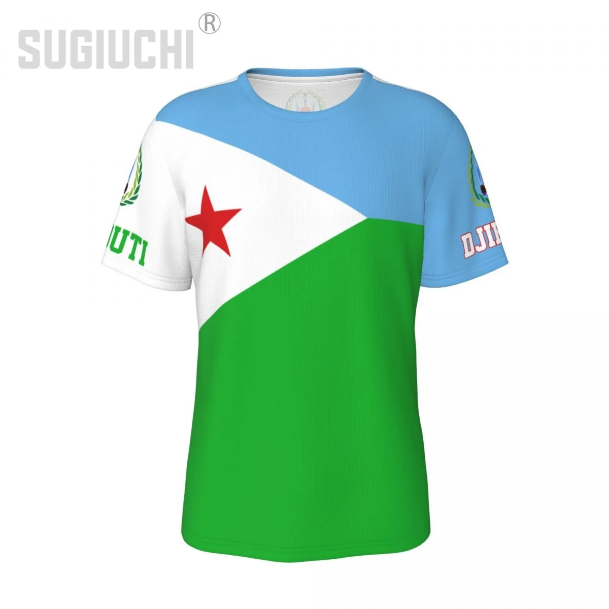 Unisex Nation T-Shirt Djibouti Flagge Djiboutis T-Shirts für Männer Frauen Fußball-Fans Geschenke Individuelle Kleidung T-Shirt