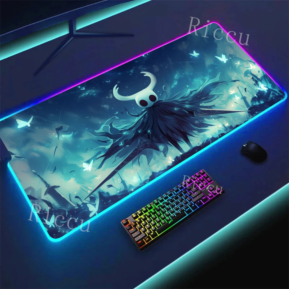 

RGB HD 400x900mm Hollow Knights PC Accessories Mouse Pad Mats Xxl LED Desk Mat Desk interior Gaming Gamer Anime Office Large hot