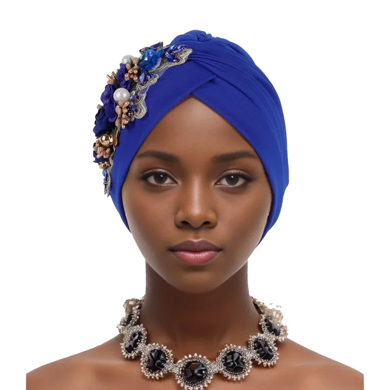 2024 African Headtie Summer Autumn Fashion Party Evening African Solid Color Headtie  Muslim Hijab Outfis