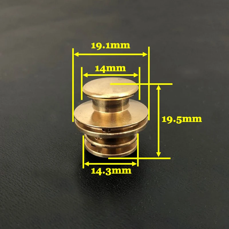 Hebilla de Clip de mortaja de latón macizo, cierre de resorte de maletín, cierre decorativo a presión, artesanía de cuero, Hardware DIY, 1 unidad