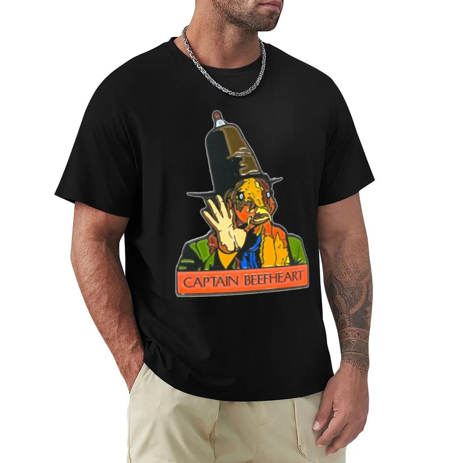 Vintage Album Cover Captain Beefheart Counter Culture T-Shirt Relaxed Fit Casual Short Sleeve Top