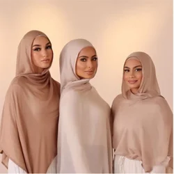 Fashion Modal Hijab Rayon Cotton Shawls Muslim Hijabs For Women Plain Scarf Big Size Headscarf Islamic Turban Headband 190*85cm
