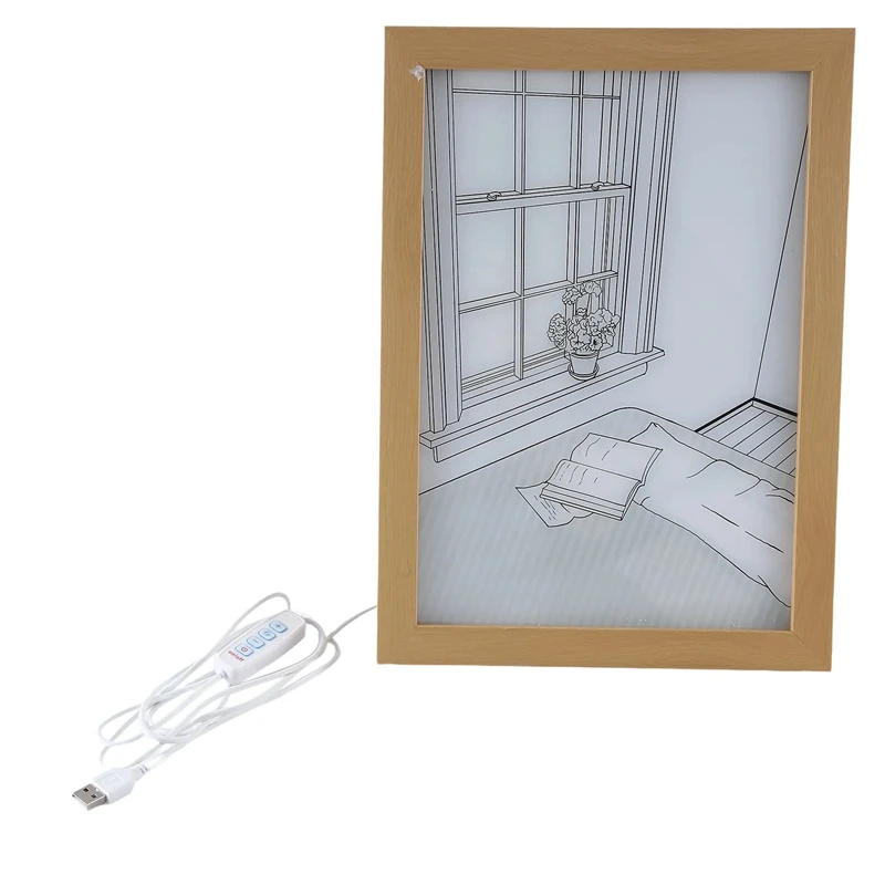 Lampada da comodino USB Lampada artistica Decorazioni per la casa Sole Pittura Luce notturna Compleanno 32X22 cm