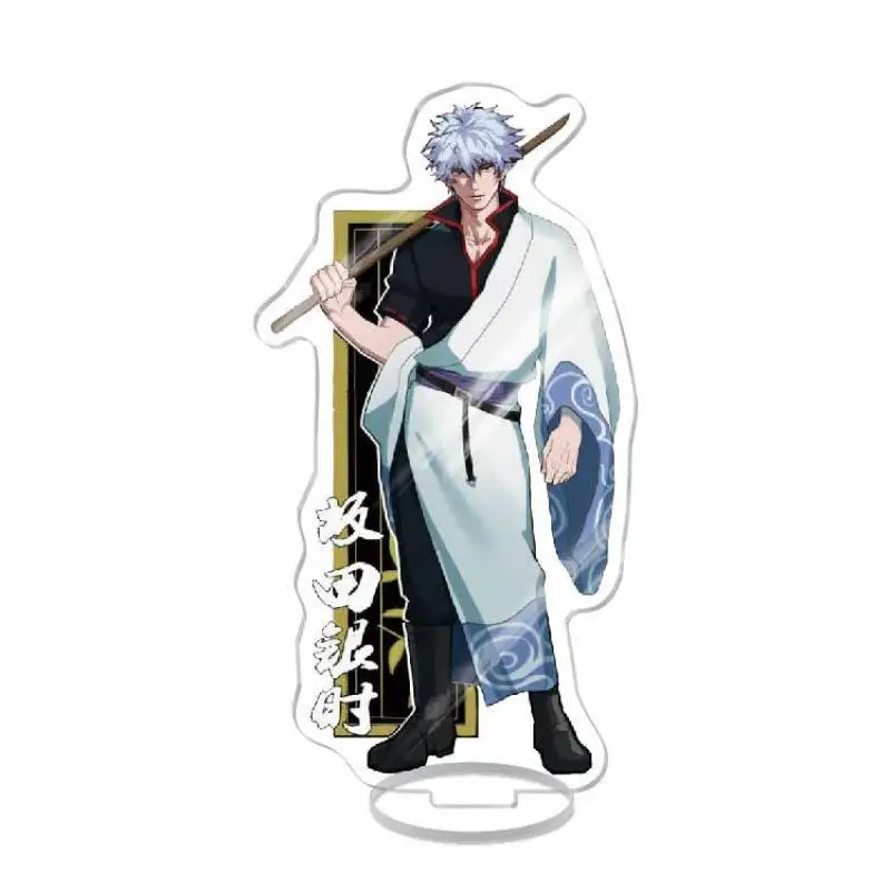 Gintama Anime Sakata Gintoki Shimura Shinpachi Kagura Acrylic Standing Sign Cartoon Hijikata Toushirou Desktop Decoration