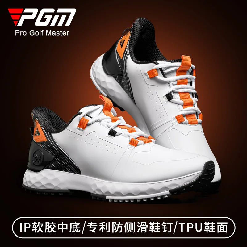 

Новые мужские кроссовки для гольфа PGM с амортизацией, улучшенной защитой от скольжения, спортивная обувь с верхом из TPU, водонепроницаемые, модель XZ460.