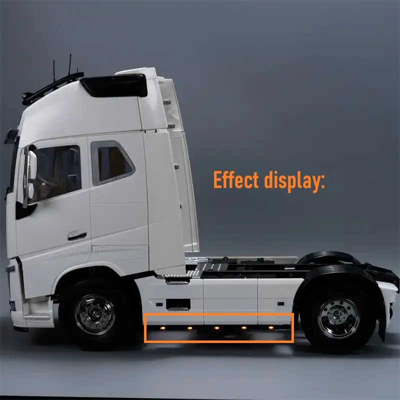 JUWUBA LED Lampki Boczne Podświetlenie Progów do Samochodu RC Tamiya 1:14 VOLVO FH16XL 750 4X2 56375 Części DIY