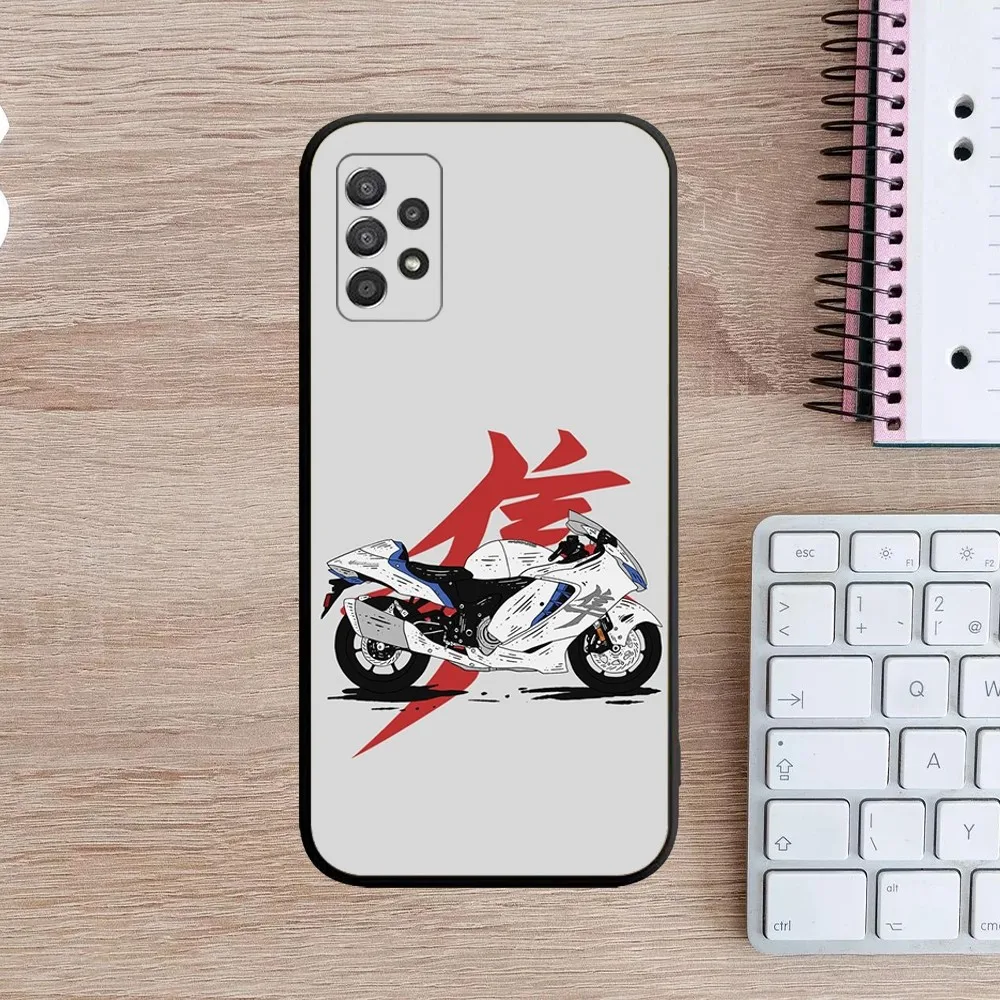 Cool Motorcycle Phone Case For Samsung Galaxy A13,A21s,A22,A31,A32,A52,A53,A71,A80,A91 S-SuzukiS H-HayabusaS Soft Black Cover