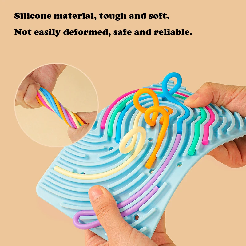 1 قطعة ترقية سيليكون لوحة النشاط الحسي تململ مكافحة الإجهاد لعب للأطفال DIY بها بنفسك الإبداعية ثلاثية الأبعاد لغز لعبة الفتيان والفتيات الهدايا #3