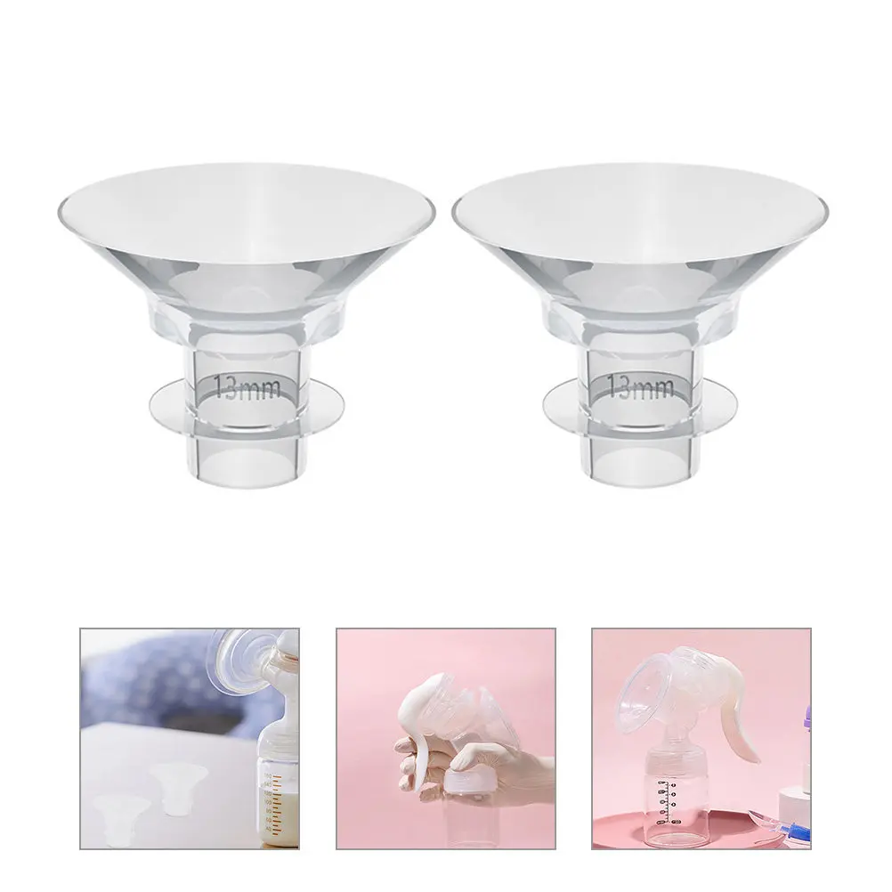 

2 шт. силиконовые фланцевые вкладыши для молокоотсосов: простая замена, подходят для электрических и портативных моделей, гигиеничные, паровой стерилизации подлежат, для кормящих мам