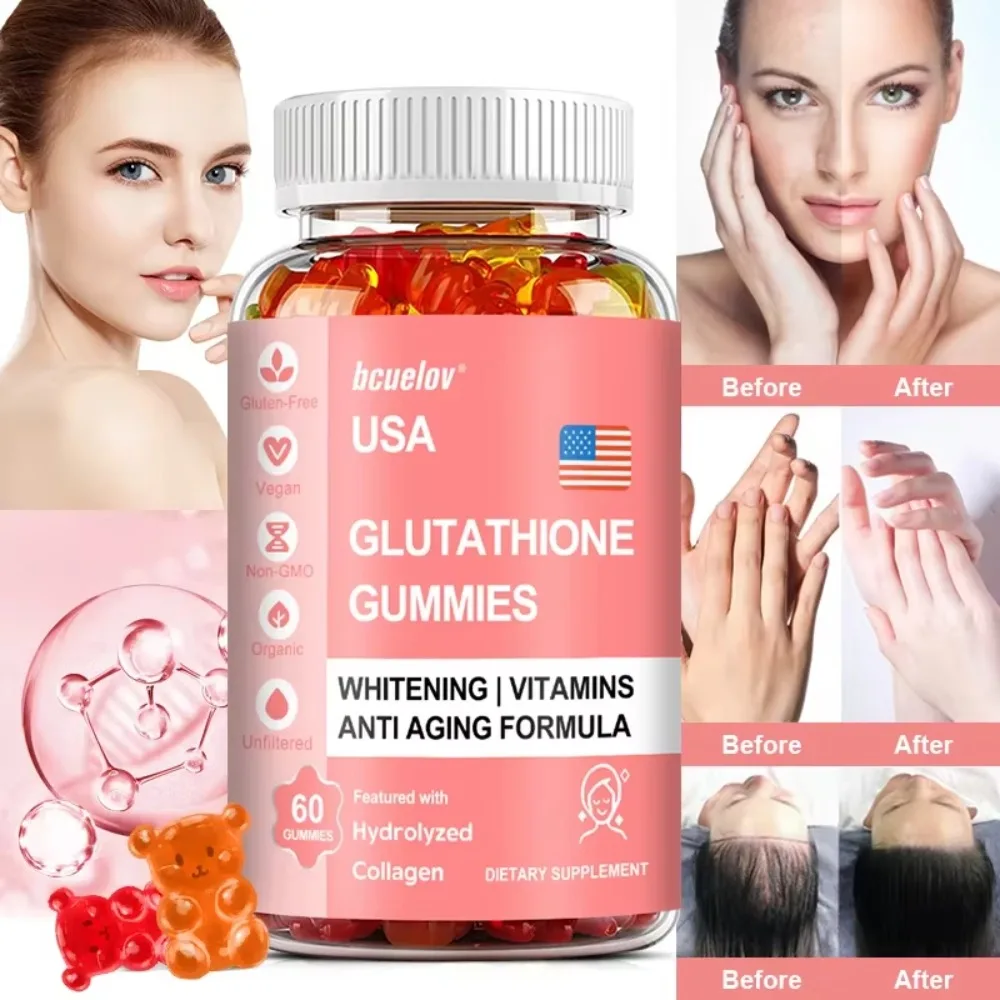 Glutathione Gummies - Promotes Healthy Skin and Youthful Appearance Hydrolyzed Collagen Supplement