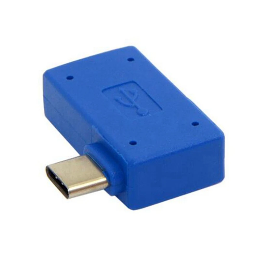 USB 3.1 نوع C 90 درجة الزاوية اليمنى USB-C نوع C ذكر إلى USB 3.0 أنثى OTG محول موصل محول لأجهزة الكمبيوتر المحمول #3