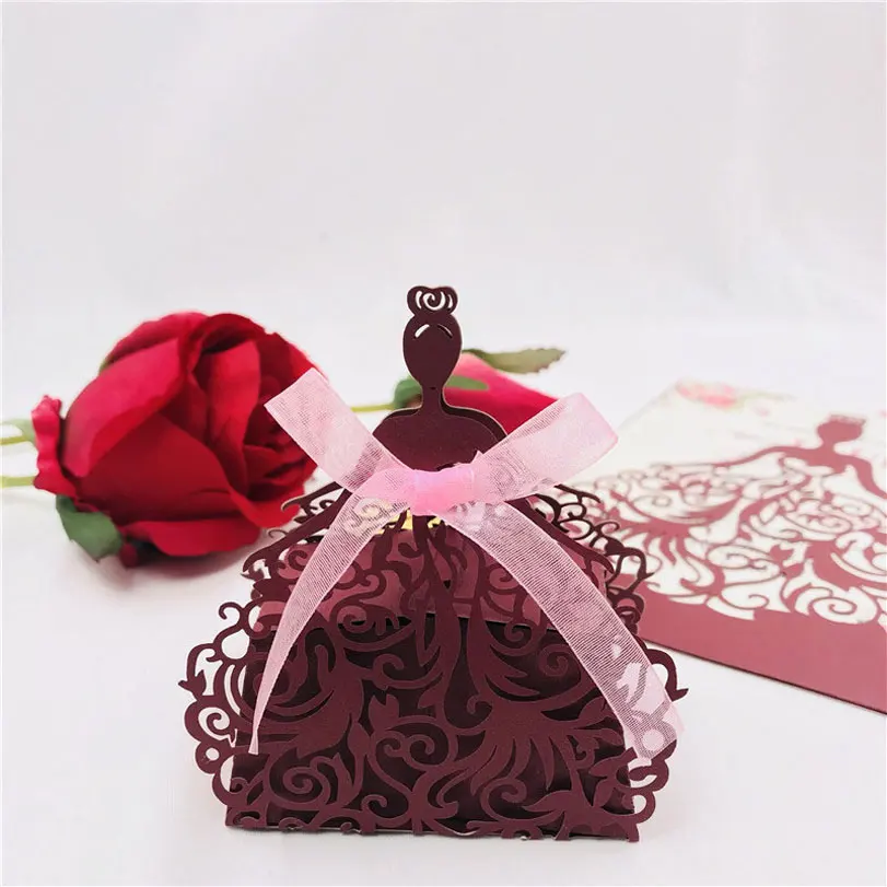 

Bride Laser Cut Wedding Favors Box Candy Box Princess Gift Box For Wedding And Party Baby Shower Box Wedding Favors Decor