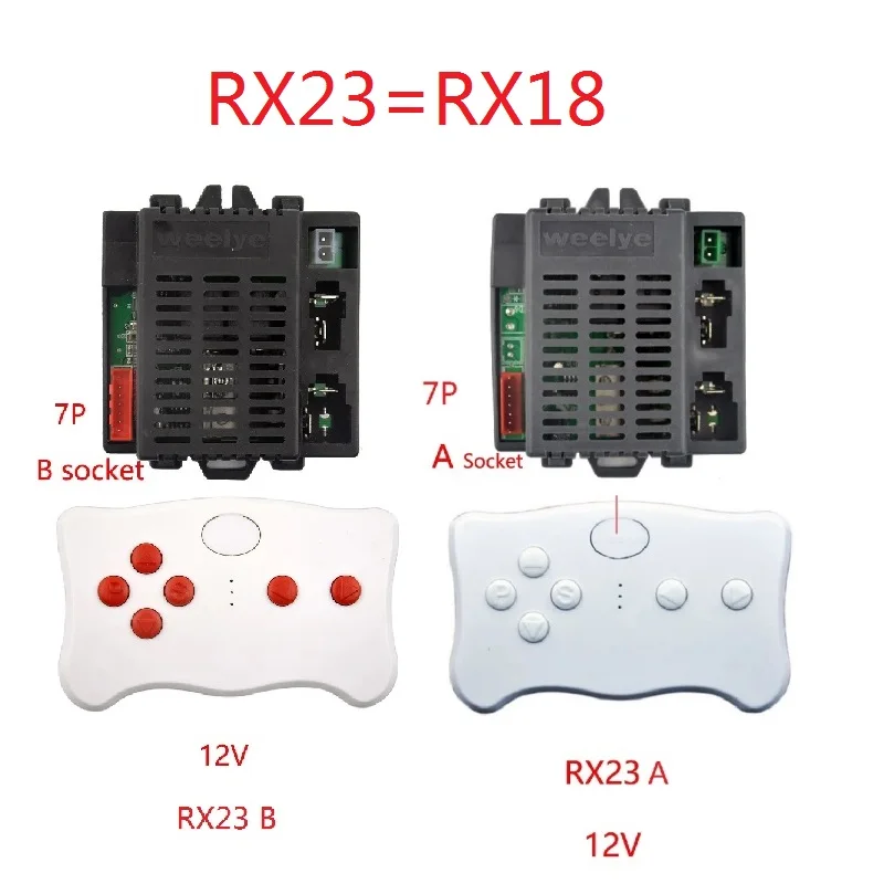 Wellye 전기 자동차 리시버 베이비 컨트롤러, 전기 장난감 액세서리, 2.4G 블루투스, RX23B, FCC2.4G12V, RX18, RX23, 4 드라이브