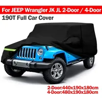 For JEEP Wrangler JK JL 2-Door / 4-Door 2007-2020 Waterproof Full Car Cover Windproof Snowproof UV Protection Outdoor Indoor