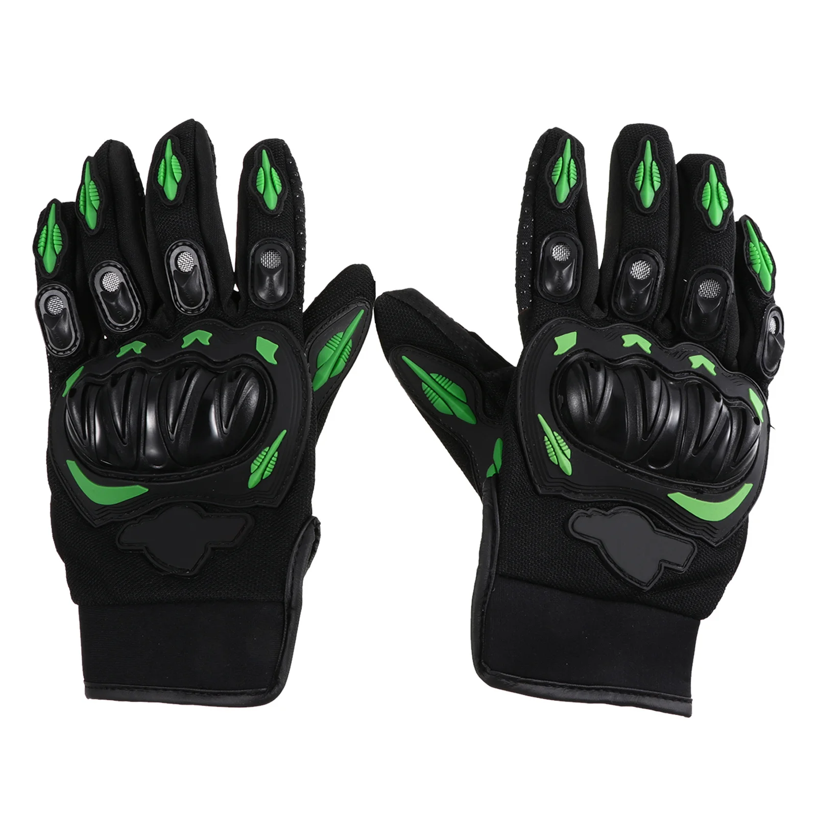 

1Pair Sports Gloves Full Finger Motorcycle Riding Windproof Lightweight Breathable Cycling Protective Green Sports Gloves