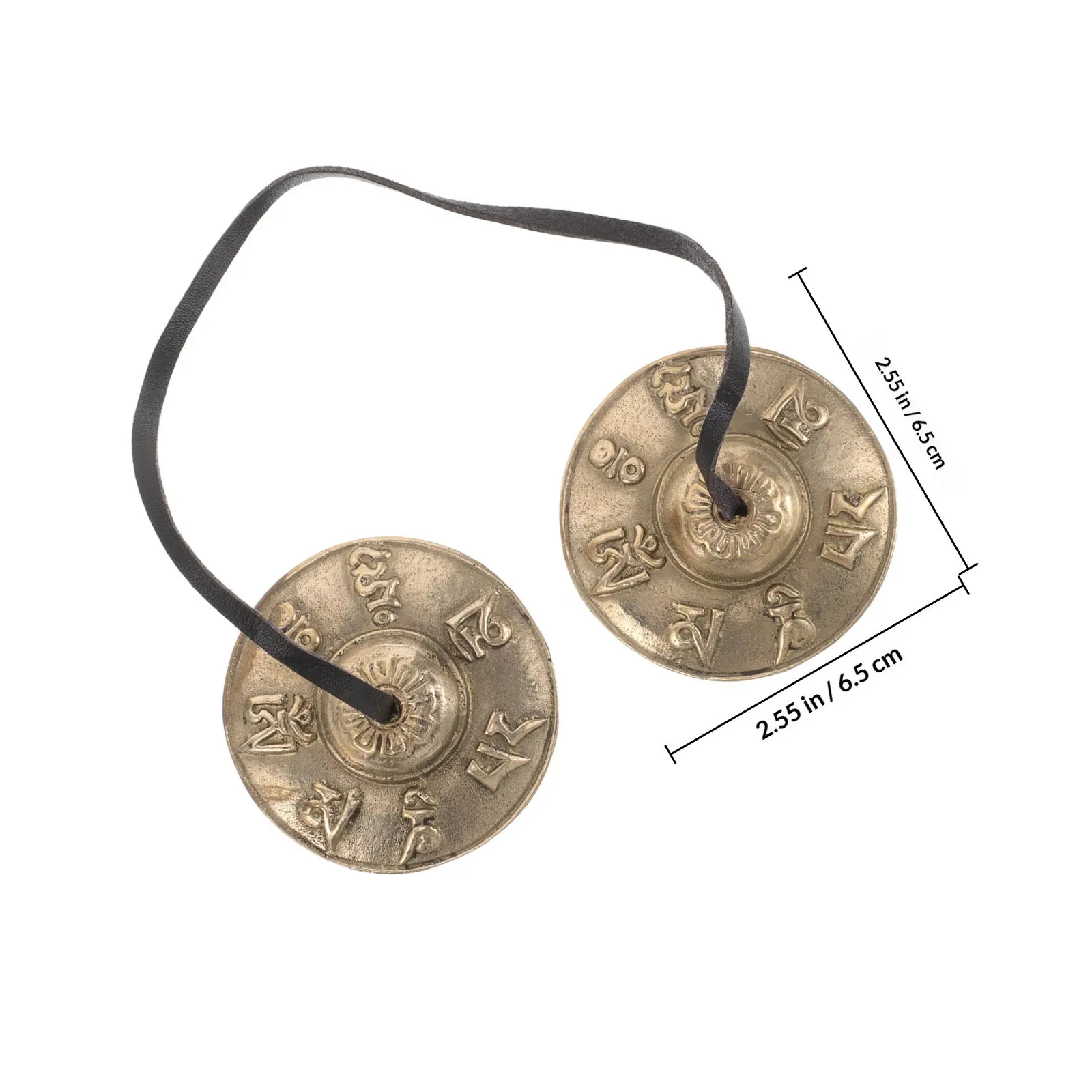 1Pair Tibetan Tingsha Chime Bells Nepalese Percussion Instrument Yoga Meditation Bells Copper Cymbals Musical Tools for Sound view 6