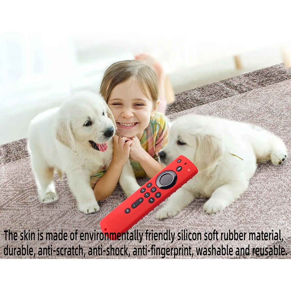 All Inclusive TV Remote Control Protector with Lanyard Smart Television Remote Control Case Anti Slip for  Fire TV Stick 4