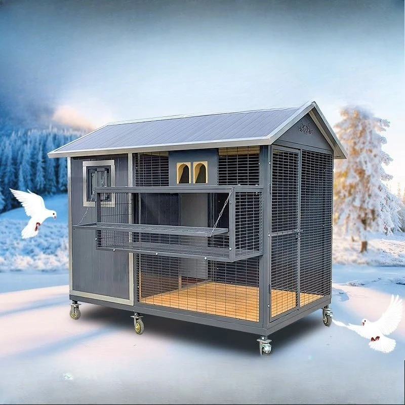 Outdoor pigeon cage pigeon house pigeon shed thermal insulation anti-weasel household large-scale breeding carrier pigeons