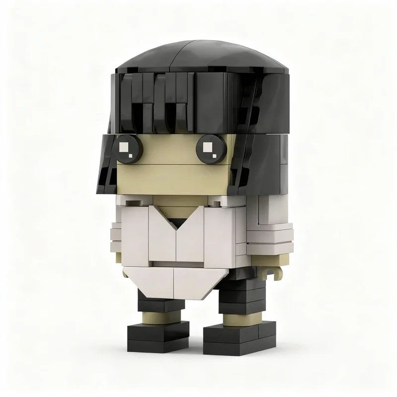 118pcs MOC Mia Wallace Pulp Fiction Headz Diy Building Blocks Kit Creative Set Challenge Collectible XL Toy Gift For Hobbyists