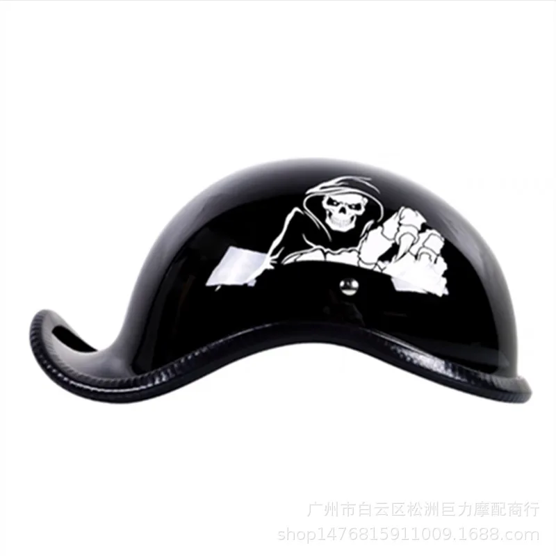 

Electric Car Helmet for Harley Ladle Helmet Half Helmet Retro Motorcycle Battery Car Half Cover Four Seasons Unisex Helmet