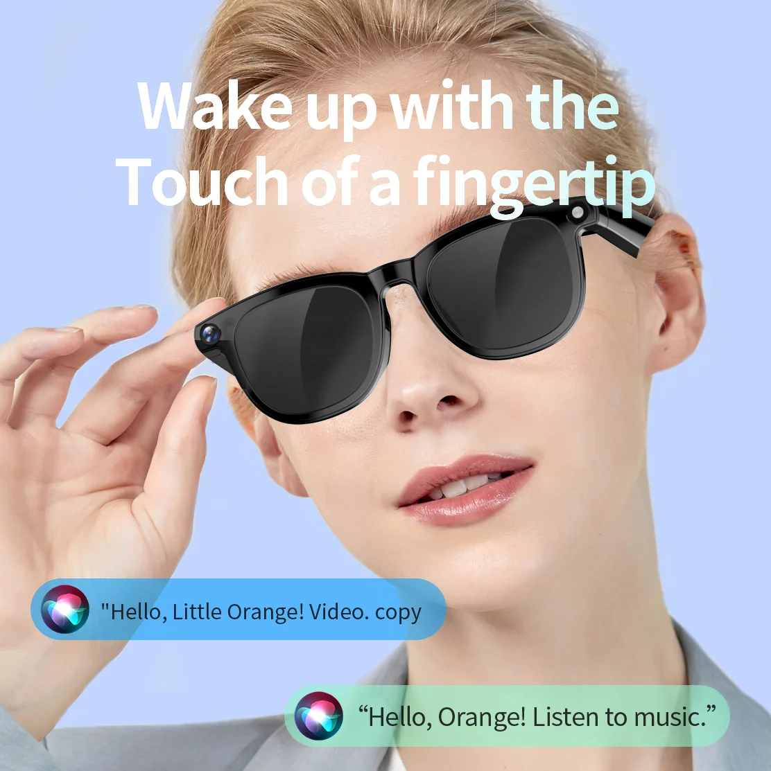 CY01 AI Smart Glasses 1080P HD Intelligent с сверхпрозрачной камерой 800 Вт, хранилищем 32 ГБ, Bluetooth-вызовом, видео-музыкальным плеермом