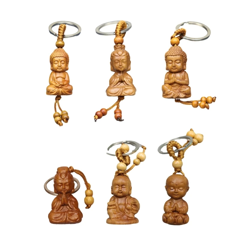 Elegant Buddhas Pendant Keychain Car Hangers Decor for Fashionable Accessories