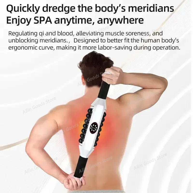 High Frequency Electric Rolling Massage Roller Rechargeable Muscle Relief Body Shaping Skin Tightening Body Care Instrument